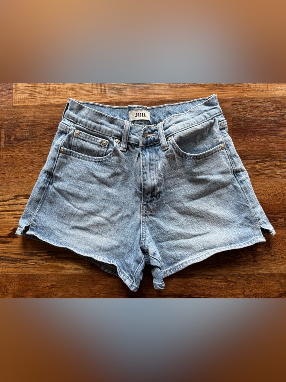 Just Black Light Blue Denim Jean Shorts
